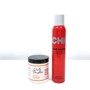 Carol's Daughter Coco Creme and CHI Hair Infusion Hair Shine